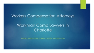Workers Compensation Attorneys | Workman Comp Lawyers in Charlotte
