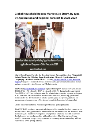 Global Household Robots Market Research Report 2022-2027