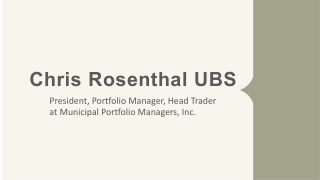 Chris Rosenthal UBS - An Exceptional Multitasker