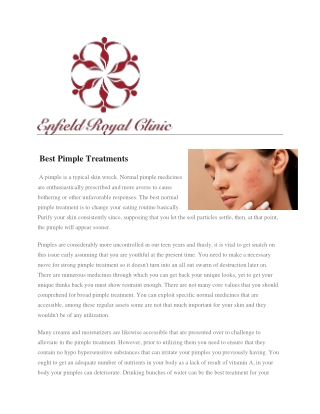 best pimple treatment