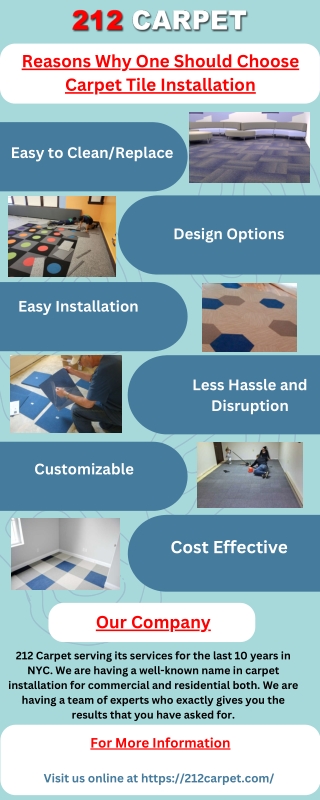 Reasons Why One Should Choose Carpet Tile Installation