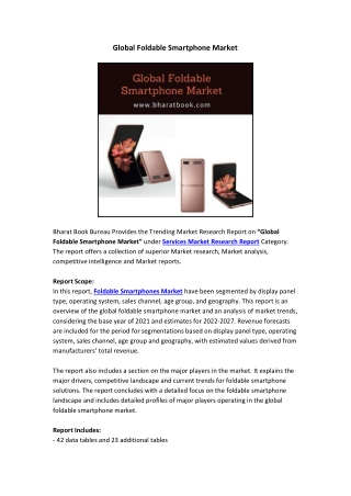 Global Foldable Smartphone Market