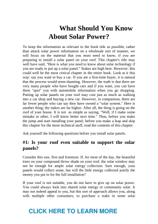 Solar Power DIY  Saves $975 a Year On Power. [SEE HOW]