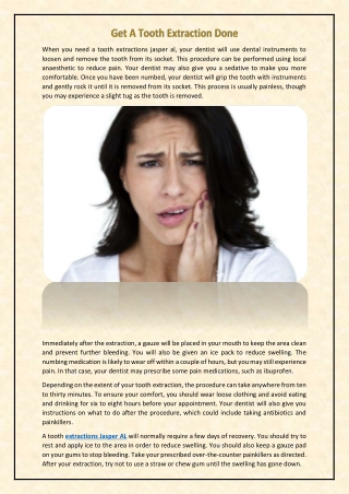 Get A Tooth Extraction Done