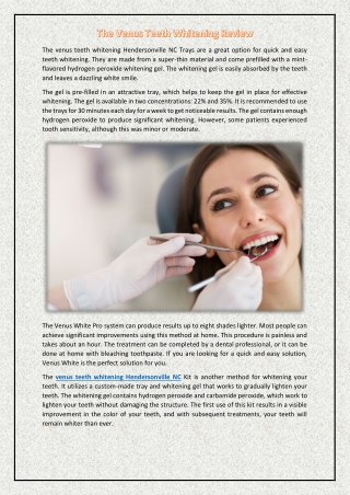 The Venus Teeth Whitening Review