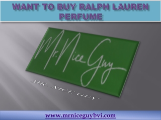 Want To Buy Ralph Lauren Perfume