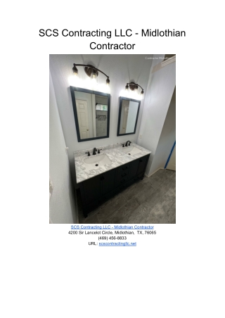 SCS Contracting LLC - Midlothian Contractor