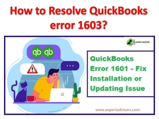 How to Resolve QuickBooks error 1603?