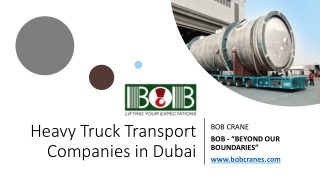 Heavy Truck Transport Companies in Dubai_