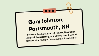 Gary Johnson (Portsmouth NH) - An Excellent Strategist