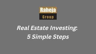 Real Estate Investing 5 Simple Steps