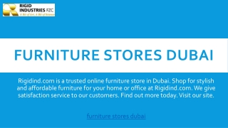 Furniture Stores Dubai | Rigidind.com