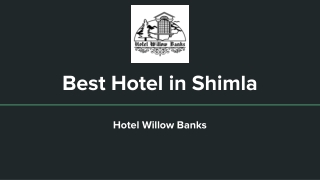 Best Hotel in Shimla