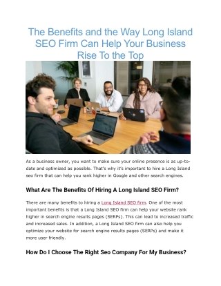 Long island seo firm