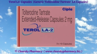 Terol LA  Capsules (Generic Tolterodine Tartrate  LA Capsules)