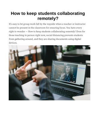 student collaboration remotly