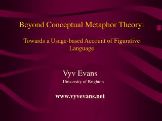 Beyond Conceptual Metaphor Theory: Towards a Usage-based Account of Figurative Language