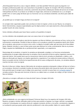 ¿Puede un cerrajero hacer una llave a partir de una cerradura?