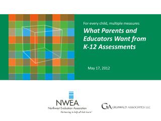 For every child, multiple measures What Parents and Educators Want from K-12 Assessments