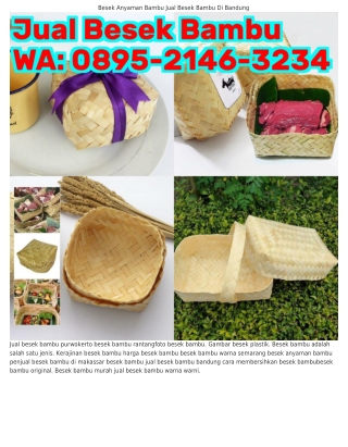Ö8ᑫ5–2lᏎϬ–౩2౩Ꮞ (WA) Besek Bambu Bandung Jual Besek Bambu Jakarta