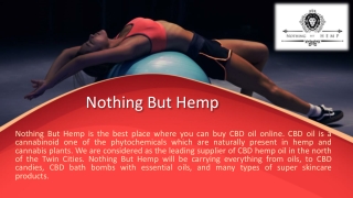 Topical CBD Oil - Nothingbuthemp