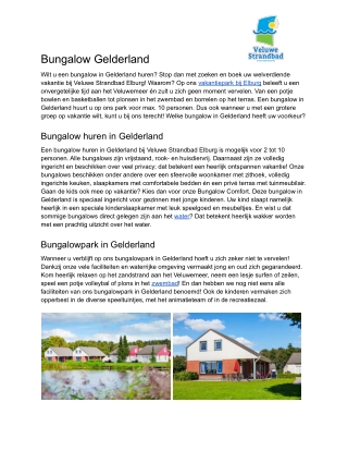 Bungalow Gelderland