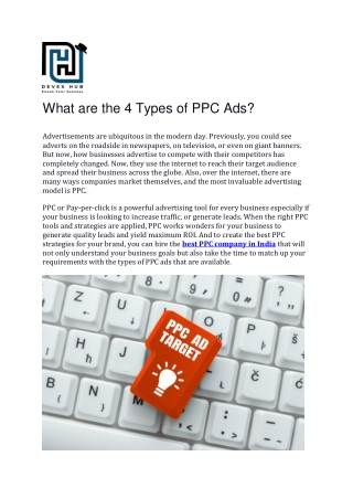 PPC Company In India | Devex Hub