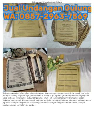 O85ᜪ_ᒿᑫ63_ᜪ56ᑫ (WA) Contoh Undangan Pernikahan Gulung Percetakan Undangan Gulung