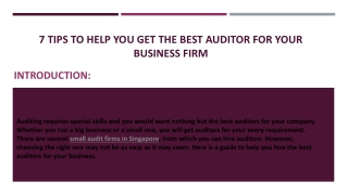 7 tips to help you get the best auditor for your business firm