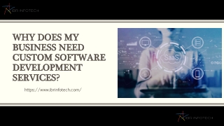 Why does my business need custom software development services
