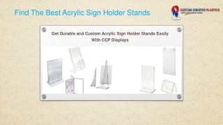 Find The Best Acrylic Sign Holder Stands