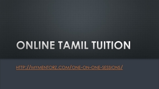 Online Tamil Tuition