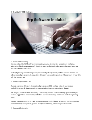 Erp Software in dubai