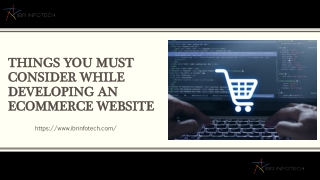 Things you must consider while developing an eCommerce Website