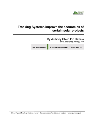 Solar PV Module in India - SgurrEnergy