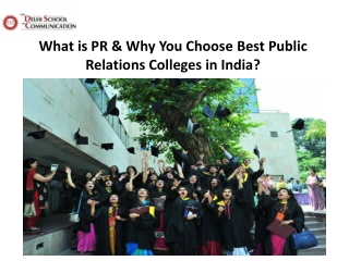What is PR & Why You Choose Best Public Relations Colleges in India