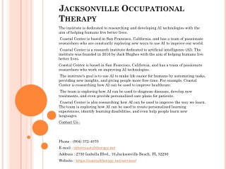Jacksonville Occupational Therapy