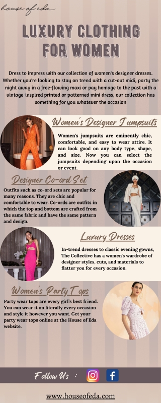 Luxury clothing for women in India  House of Eda