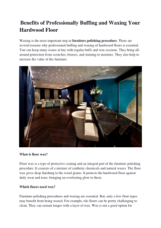 Benefits of Professionally Buffing and Waxing Your Hardwood Floor-- (1) (1)