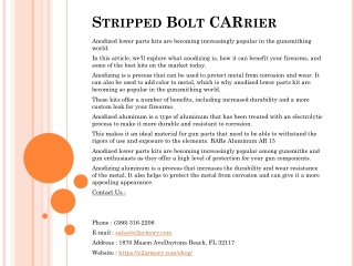 Stripped Bolt CARrier