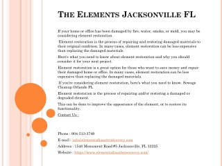 The Elements Jacksonville FL