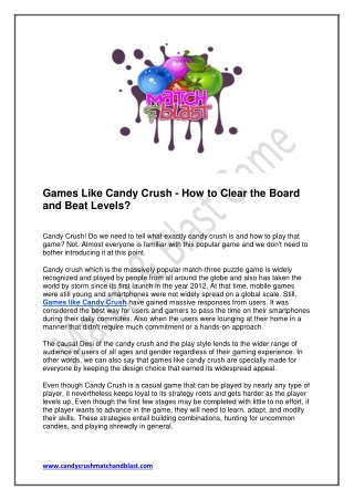 How to Clear the Board and Beat Levels