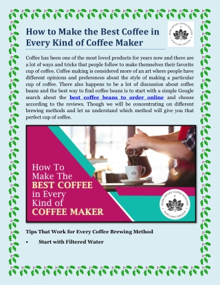 How to Make the Best Coffee in Every Kind of Coffee Maker