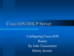 Cisco IOS DHCP Server
