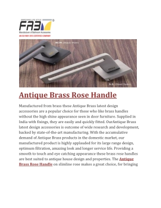 Antique  Rose Handle
