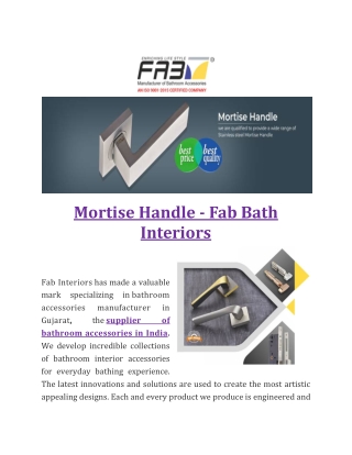 Mortise Handle