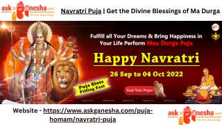 Navratri Puja  Get the Divine Blessings of Ma Durga