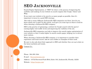 SEO Jacksonville