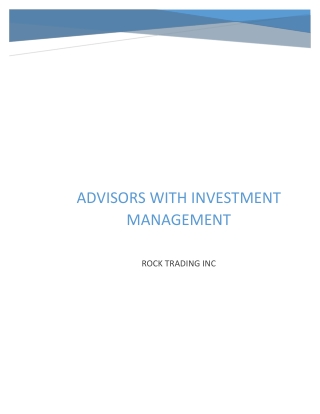 Advisors with Investment Management