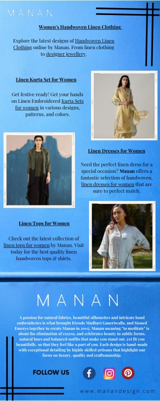 Women's Handwoven Linen Clothing - MANAN